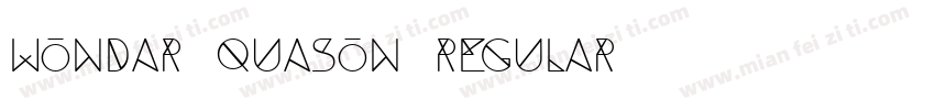 Wondar Quason Regular字体转换
